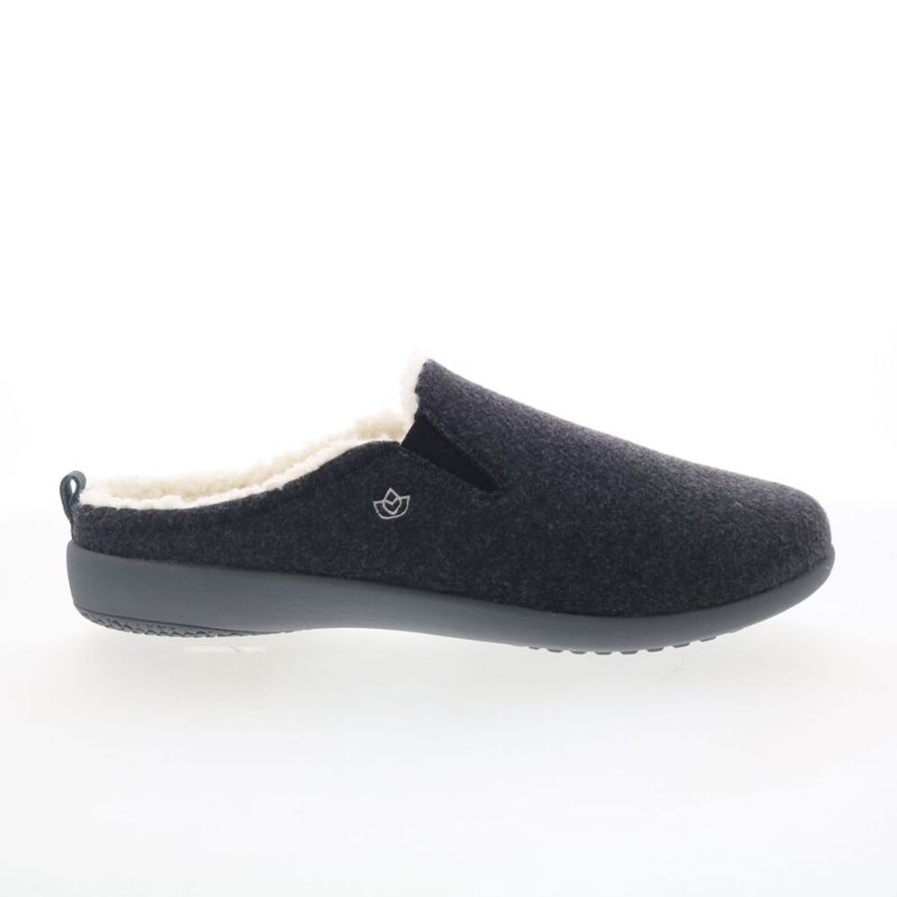 Spenco Mens Dundee Wool Slipper Black Shoes (NWT)